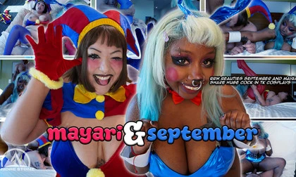 Bbw Beauties Mayari & September Share Huge Cock In Cosplays