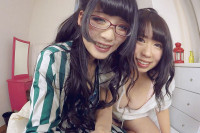 Living With Two Gravure Models - FFM Asian Tease Panties Bra Big Tits