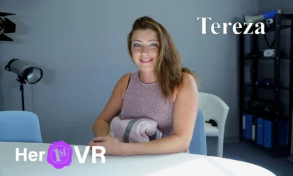 Tereza - First VR Casting; Beautiful Amateur with Blue Eyes