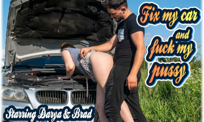 Fix My Car and Fuck My Pussy; Outdoor Sex with Amateur Couple