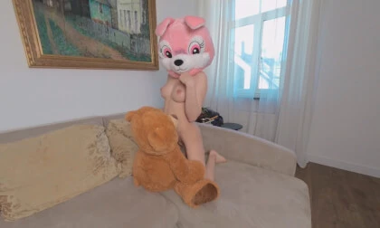 Jessica Rabbit Humping Teddy Bear In Living Room