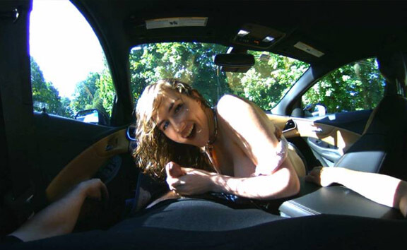 Quickie BJ in the Car 