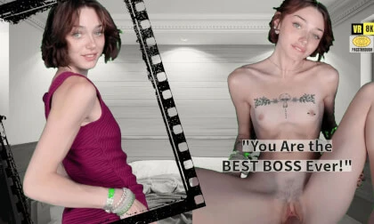 18yo Tiny Tits Intern Fucks To Get Job – Passthrough