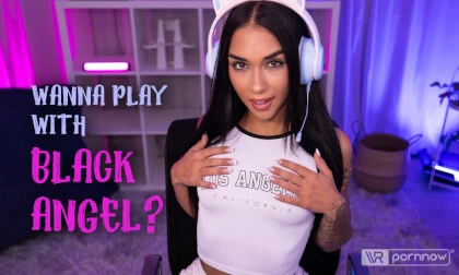 Erotic Gaming Session starring Black Angel