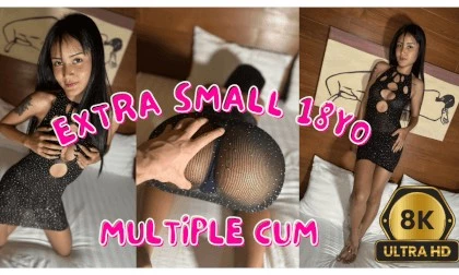 Extra small 18yo multiple cum