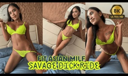 Fit Asian Milf Savage dick ride