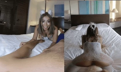 Night & Day Catgirl fucking in a nice Villa