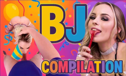 VR Blowjob Party - SwallowBay - Compilation [2 Minutes Editon]