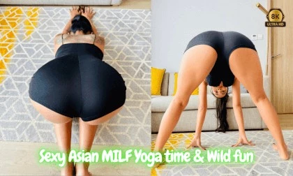 Sexy Asian MILF Yoga time & Wild fun
