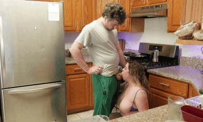 Milf Fucked In The Kitchen While Cooking Fried Chicken