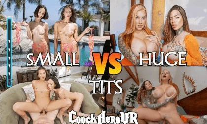 [Cock-Hero-VR-PMV] Small VS Huge Tits