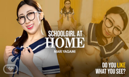 School Girl At Home