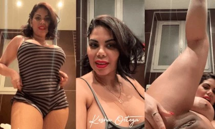 Brunette Stunner Kesha Ortega Fills Her Tight Pussy With A Fat Dildo!