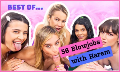 56 Blowjobs From A Horny Harem