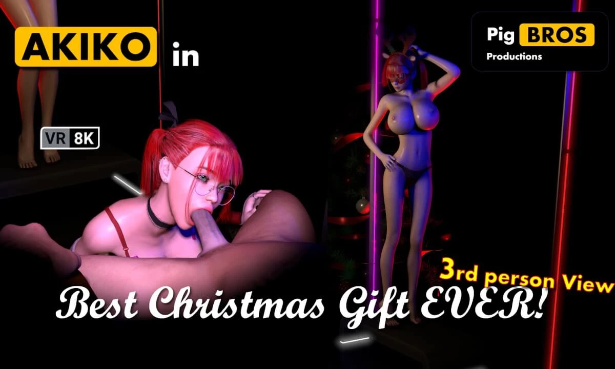 Akiko - Best Christmas Gift Ever - 8k - 3rd Person View VR Porn Video
