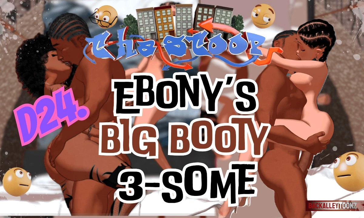 Ebony's Big Ass Bbc Latina Threesome - D24 Animation