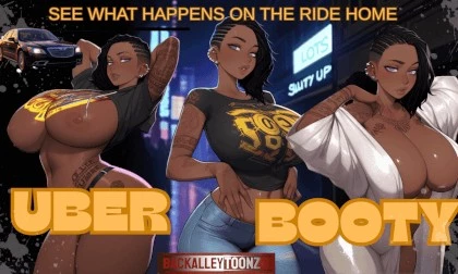 Uber Booty - An Ebonyfreak Off On The Ride Home