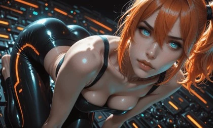 Orange Heat In Liquid Black