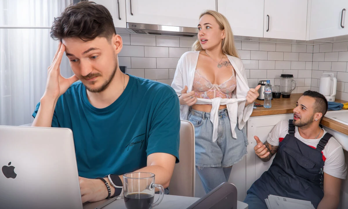Wife Seduces Plumber While Husband is Working