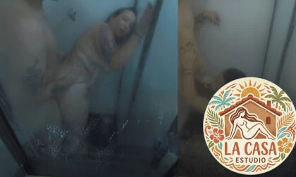 Amateur Latin Couple In The Shower
