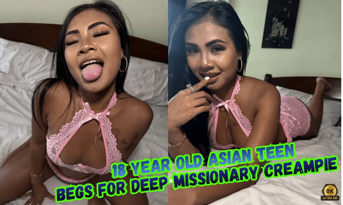 18 Year Old Asian Teen Rides Your Cock Like Crazy Then Begs For Deep Missionary Creampie – Can You Fill Her Up?!