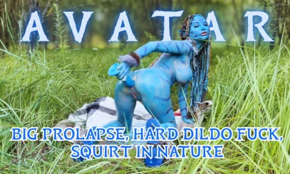 Extraterrestrial Being Monika Fox Big Prolapse, Hard Dildo Anal And Pussy Fuck, Squirt In Nature!