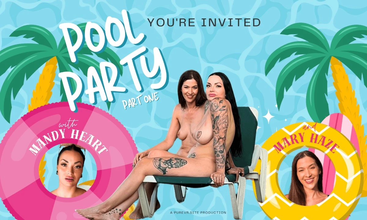 Pool Side Fun With Mandy Heart, Mary Haze And Lexi Sinnx