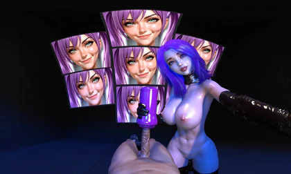Overstimulated And Cock Milked - Anime Face, Tits, Ass, Feet