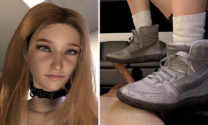 Foot Fetish Perv Got Caught, Shoejob At The Office